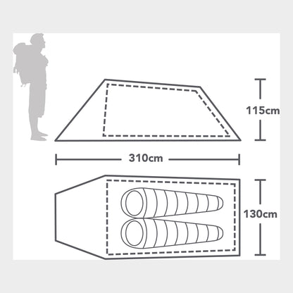 - OEX Hyena II Tent | 2 People | Harsh Weather Conditions | Compact | Lightweight -