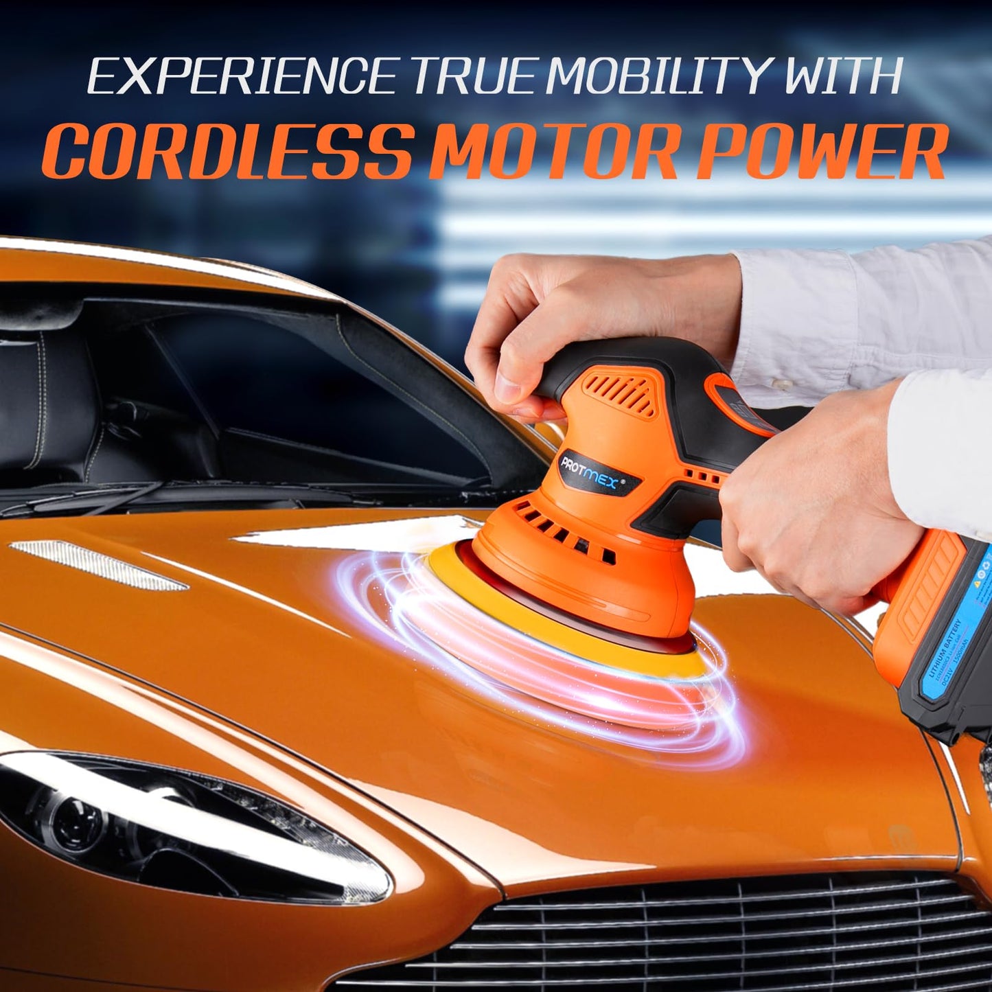 - Protmex Cordless Car Buffer Polisher | Car Buffer And Polisher Kit | 6 Variable Speed Car Polishing Kit -