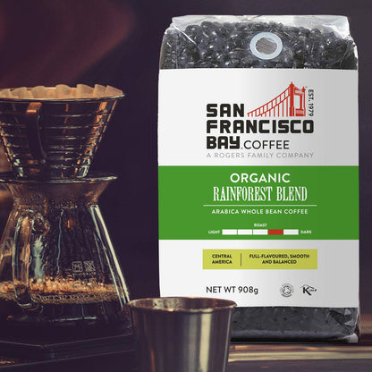 - San Fransisco Bay Coffee Beans G | Organic Rainforest Blend | 908 gram -