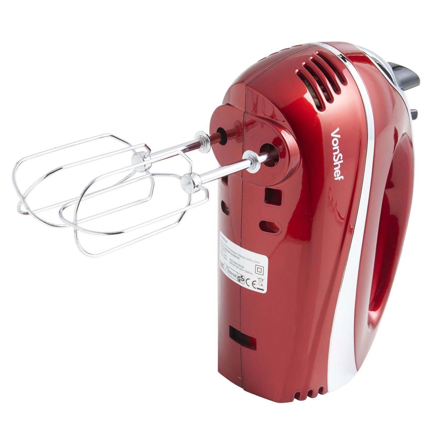 - VonShef Hand Mixer Electric Whisk – Food Mixer for Baking with 5 Speeds, 300W