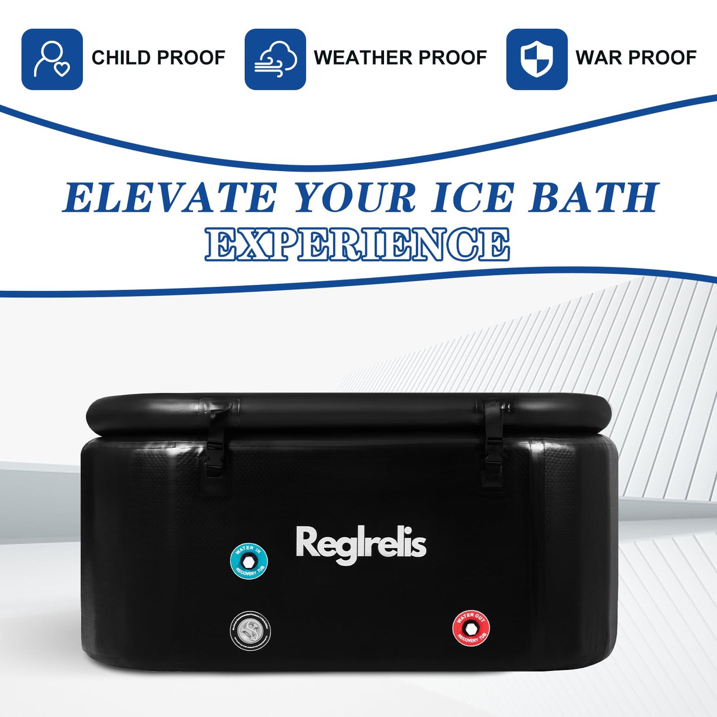 - Reglrelis Portable Inflatable Ice Bath Tub for Athletes | Cold Plunge Outdoor Chiller -
