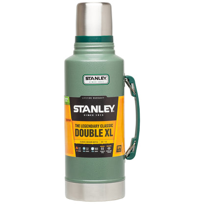 - Stanley Classic Legendary Bottle | 1.9L | Stainless Steel Thermos Flask | BPA-Free | Leakproof Lid | Hammertone Green -