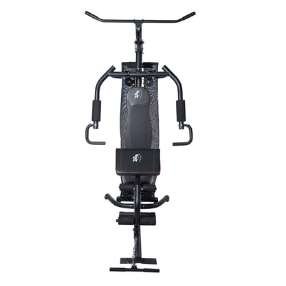 - Fit4home All in One Multi Gym | 68KG Weight Stack Chest Press | Lat Pulldown | Leg Extension Compact Slimline Single Station Multigym -