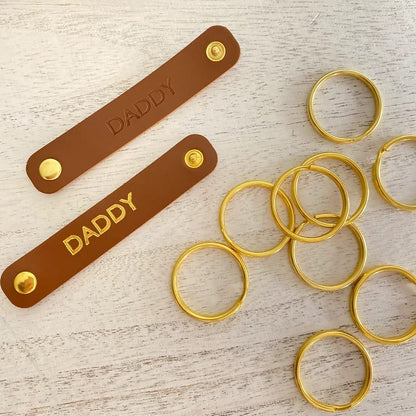 - Pomchick Personalised Dad Photo | PU Leather Keyring For Father's Day, Christmas Or Dads birththday Gift -