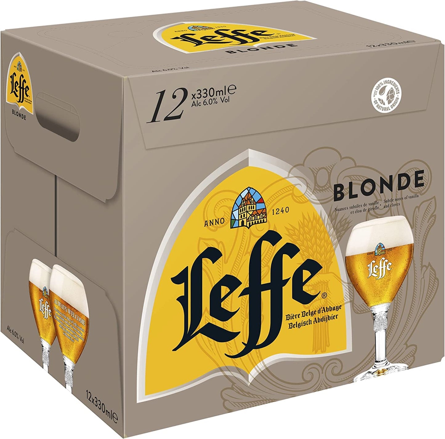 - Leffe Blonde Belgium Abbey Beer | 12 x 330 ml Bottles -