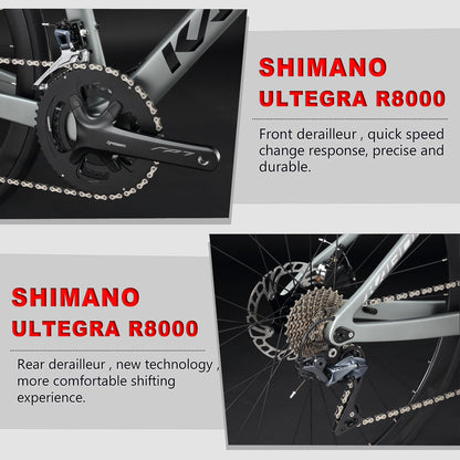 - KABON Carbon Road Bike | 700C Carbon Fiber Frame Road Bike | Shimano Ultegra R8000 | Disc Brake -