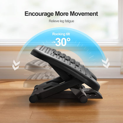 - HUANUO Foot Rest | Foot Rest Under Desk | Adjustable Angle & 3 Different Height Positions -