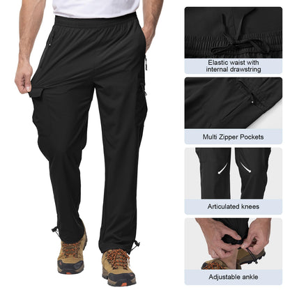 - YSENTO Mens Quick Dry Walking Hiking Trousers Outdoor Lightweight Breathable Trekking Work Trousers with Zip Pockets
