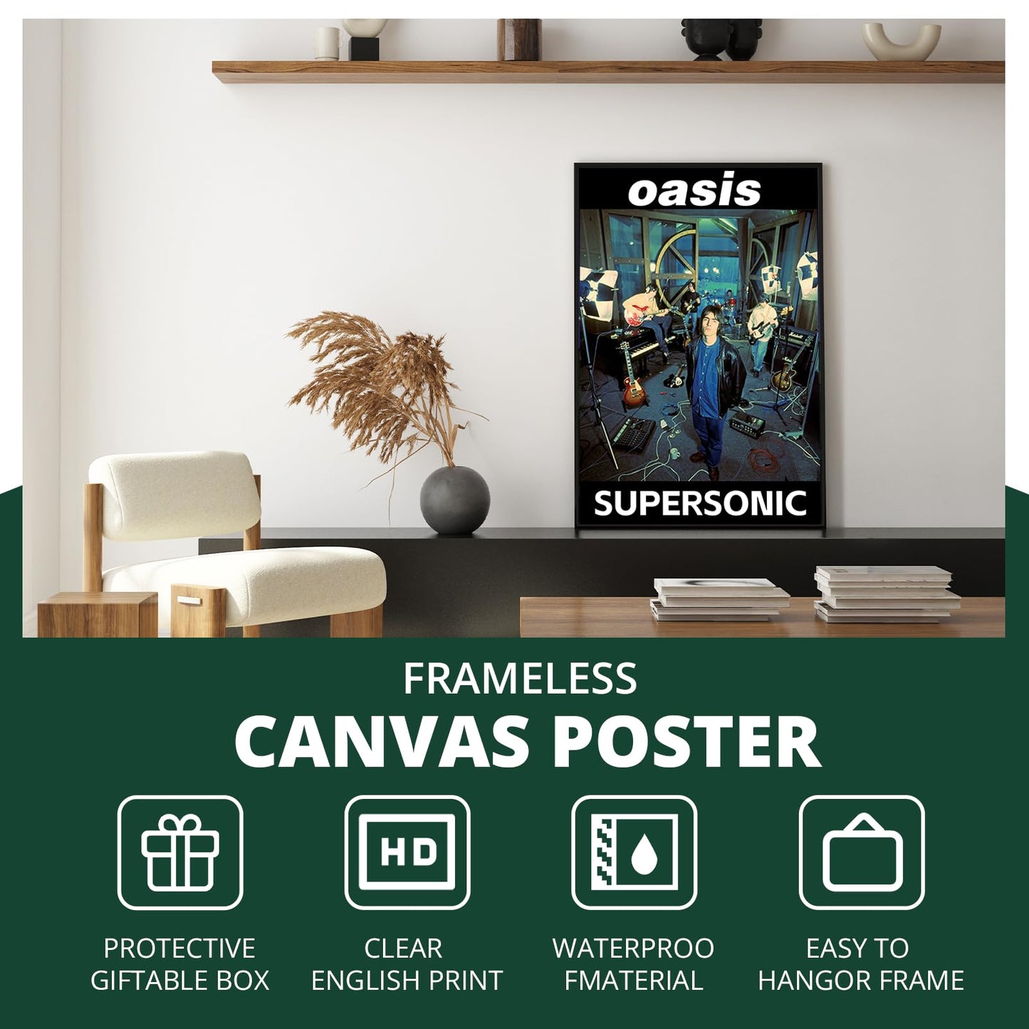 - TideArt 9 PCS Oasis Poster |  Frameless Music Album Covers Posters | Wall Art -