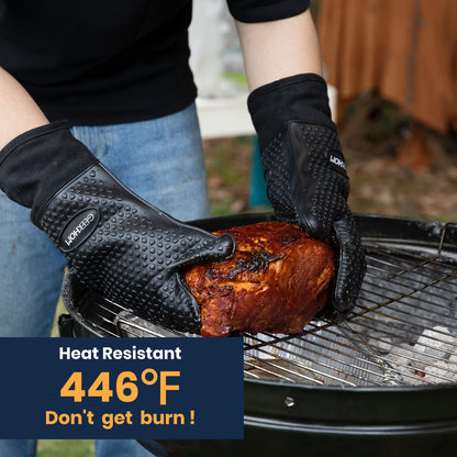 - GEEKHOM Silicone Oven Gloves|  Heat Resistant Silicone Oven Mitts | BBQ Gloves -