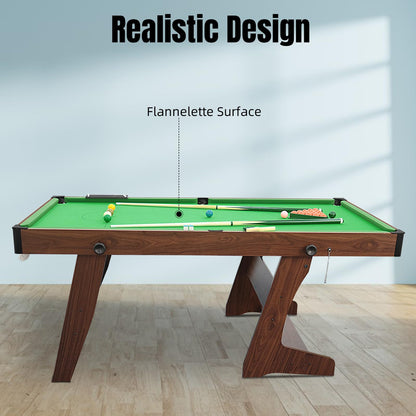 - HLC 6FT Folding Pool Table | Snooker Table Set -