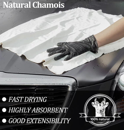 - lesasas Chamois Leathers For Cars | Large Car Drying Towel | 60 x 40 cm -