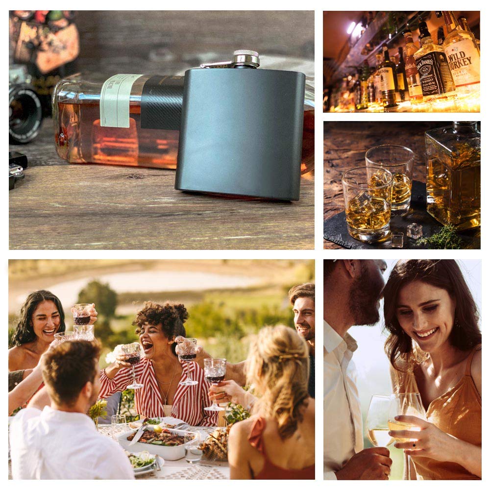 - EDSG Personalised Hip Flask | Engraved Whisky Flask 6oz Pocket Flask | Custom Gift for Best Man Fathers Day Wedding | Gift for Dad Daddy Father Grandpa Granddad Hand Finished in UK (Any Text)