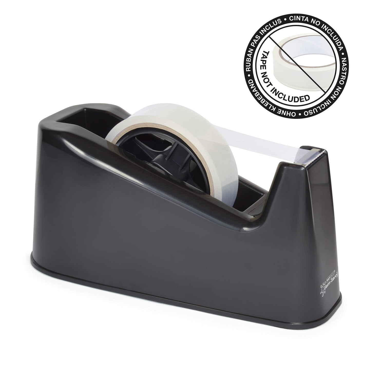 - Rapesco RPTD500B Germ-Savvy Antibacterial | 500 Heavy Duty Tape Dispenser | Black -