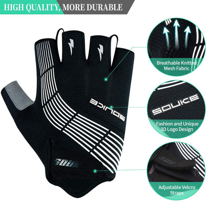 - Souke Sports Cycling Gloves | Half Finger Bicycle Gloves -