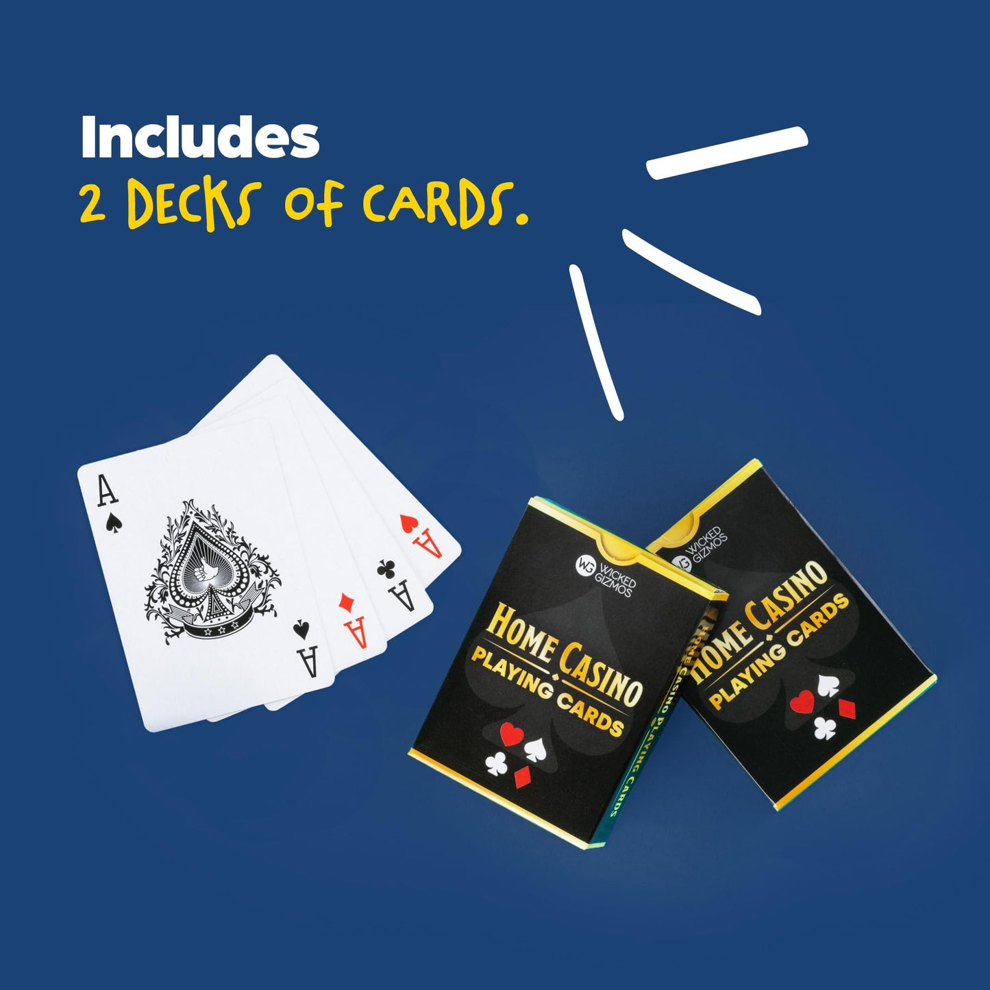 - WICKED GIZMOS Professional Casino Style 200 Piece Texas Hold'em Poker and Blackjack Game