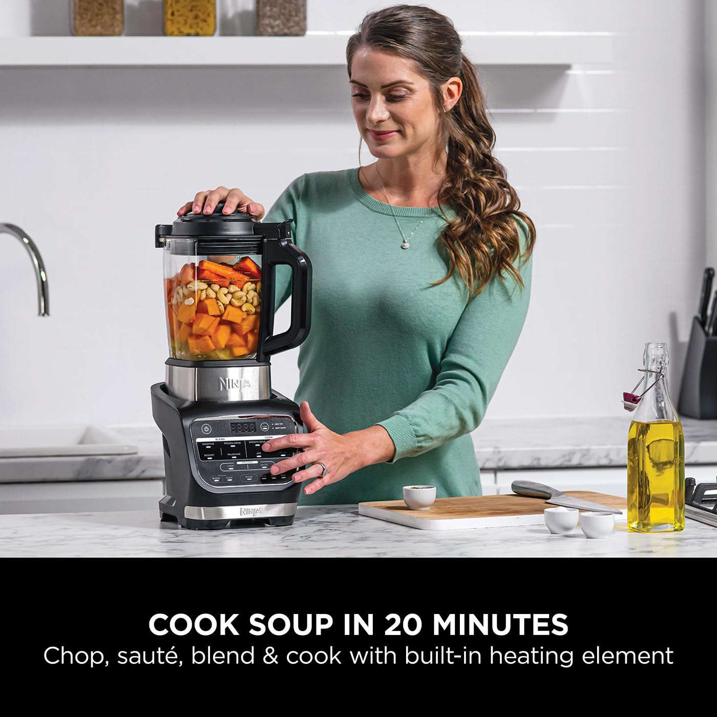 - Ninja Foodi Blender & Soup Maker | 10 Auto-iQ Programs | 1.7L Glass Jug -