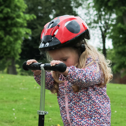 3StyleScooters SafetyMax - Kids Safety Bike Helmet - For Roller Skating/Skateboarding - For Kids Aged 3+ - EN1078 Safety Standard Approved - 2 Year UK Warranty Scooter Helmets - Ladybird
