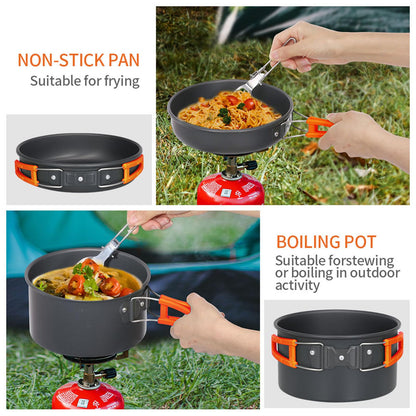 - Lixada Camping Cookware Kit | Portable 2-3 People Camping Cooking Set | Lightweight -