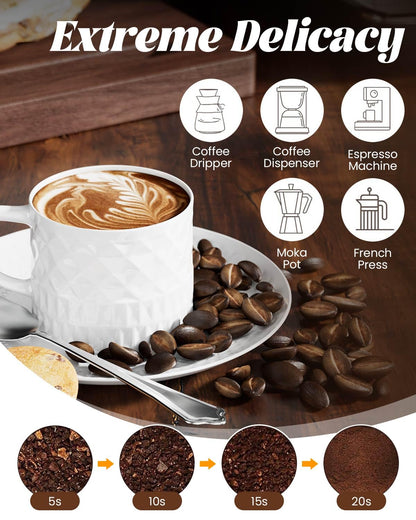 Andizun Coffee Grinder Electric, 350W Motor 80g Capacity Spice Grinder Electric with 304 Stainless Steel Blades for Coffee Beans, Nuts, Pepper