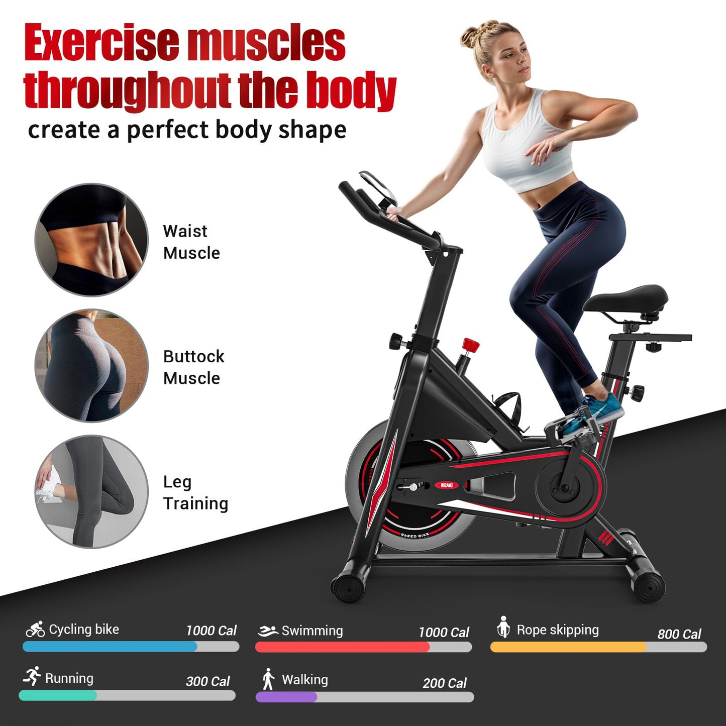 - DMASUN Indoor Exercise Bikes | Plus Magnetic Resistance Stationary Bike | Spinning Bike For Home Training Cardio Workout -