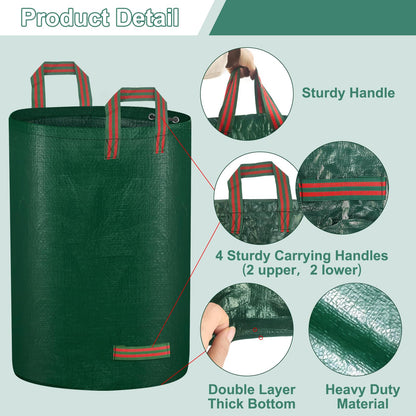 - Garden Waste Bags Heavy Duty with Handles | 272 Litre Reusable Outdoor Garden Yard Bag Foldable Garden Bags | 3 Pack -