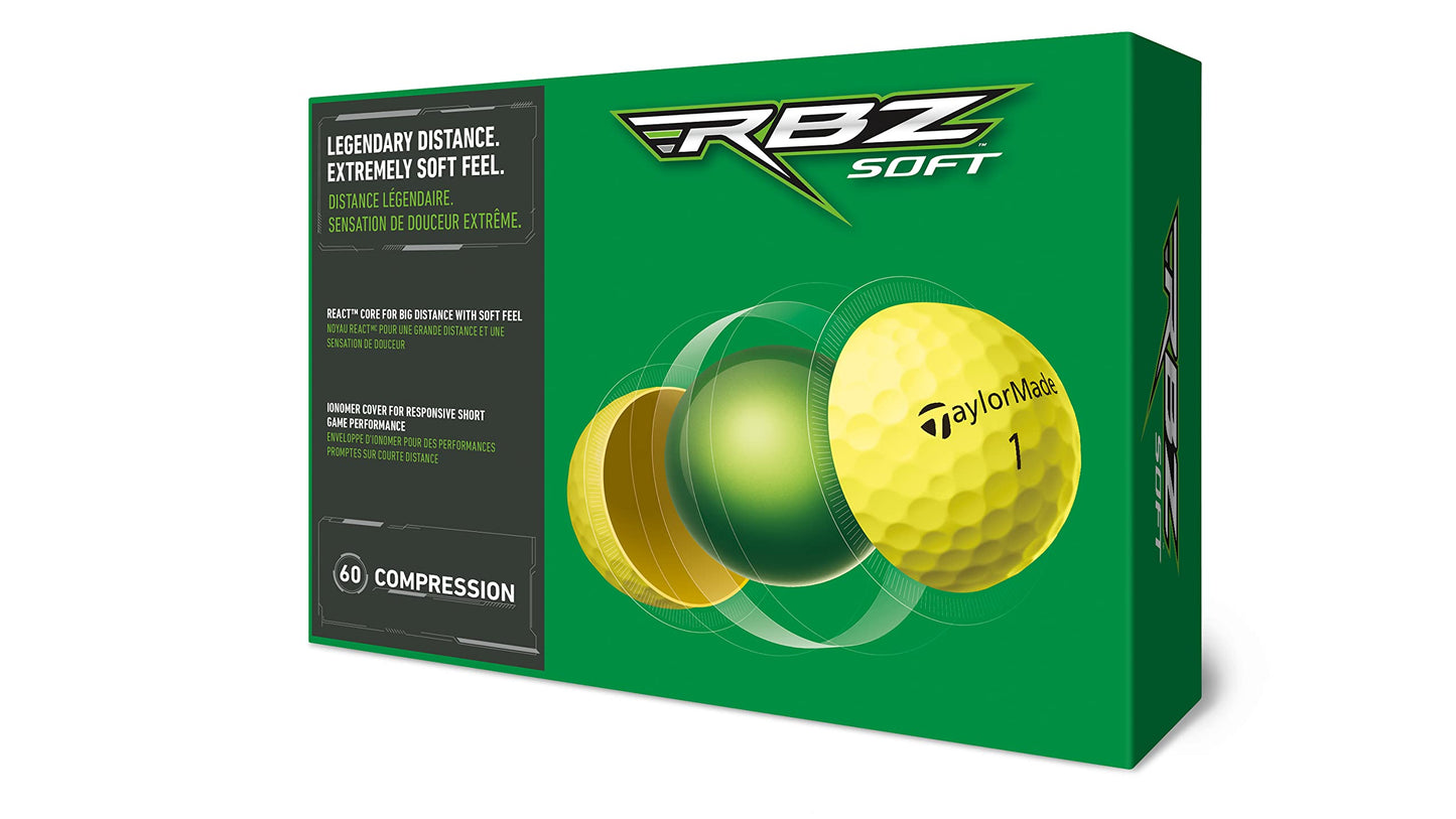 - TaylorMade | RBZ Soft Dozen Golf Balls | Yellow -