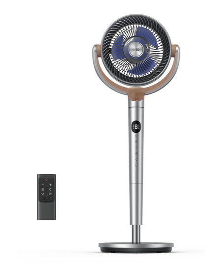 - Dreo 23dB Silent Pedestal Fan | 120°+120°Omni-directional Oscillating Fan For Bedroom | 80 ft Circulator With Remote | DC Motor Quiet Standing Fans -