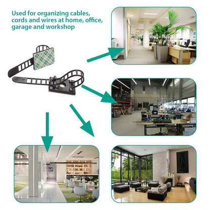 50 Pieces Cable Management Desk Cord Organizer Cable Ties Wire Fasteners Clips