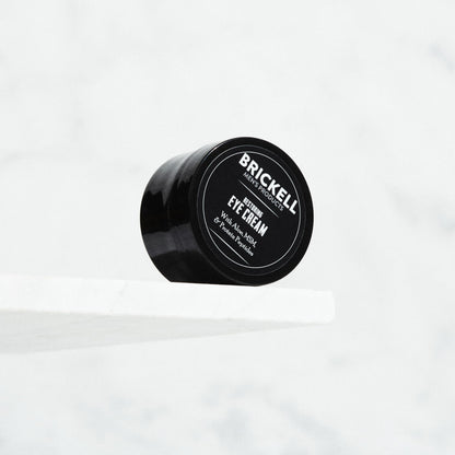 Brickell Men's Restoring Eye Cream for Men, Natural and Organic Anti Aging Eye Balm To Reduce Puffiness, Wrinkles, Dark Circles, Crows Feet and Under Eye Bags, 15 mL, Unscented