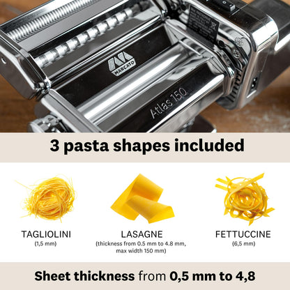 - Marcato Electric Pasta Machine Atlas 150 + Motor | Electric Pasta Roller -