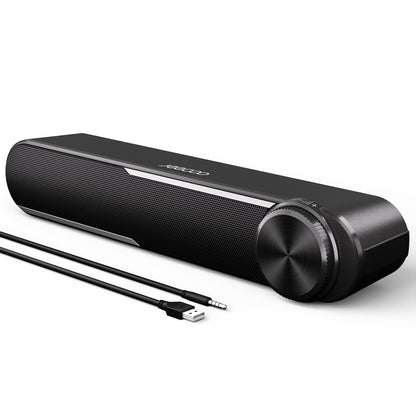 - Jeecoo A30 PC Speakers | Computer Speakers for Desktop Monitor | USB Powered PC Soundbar | 3.5mm Aux Input Wired Soundbar for Desktop -