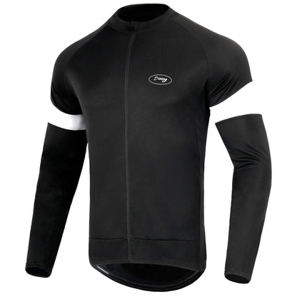 - Dooy Men's Cycling Bike Jersey | Long Sleeves Biking Running Shirts | 3+1 Pockets | Breathable Quick Dry -