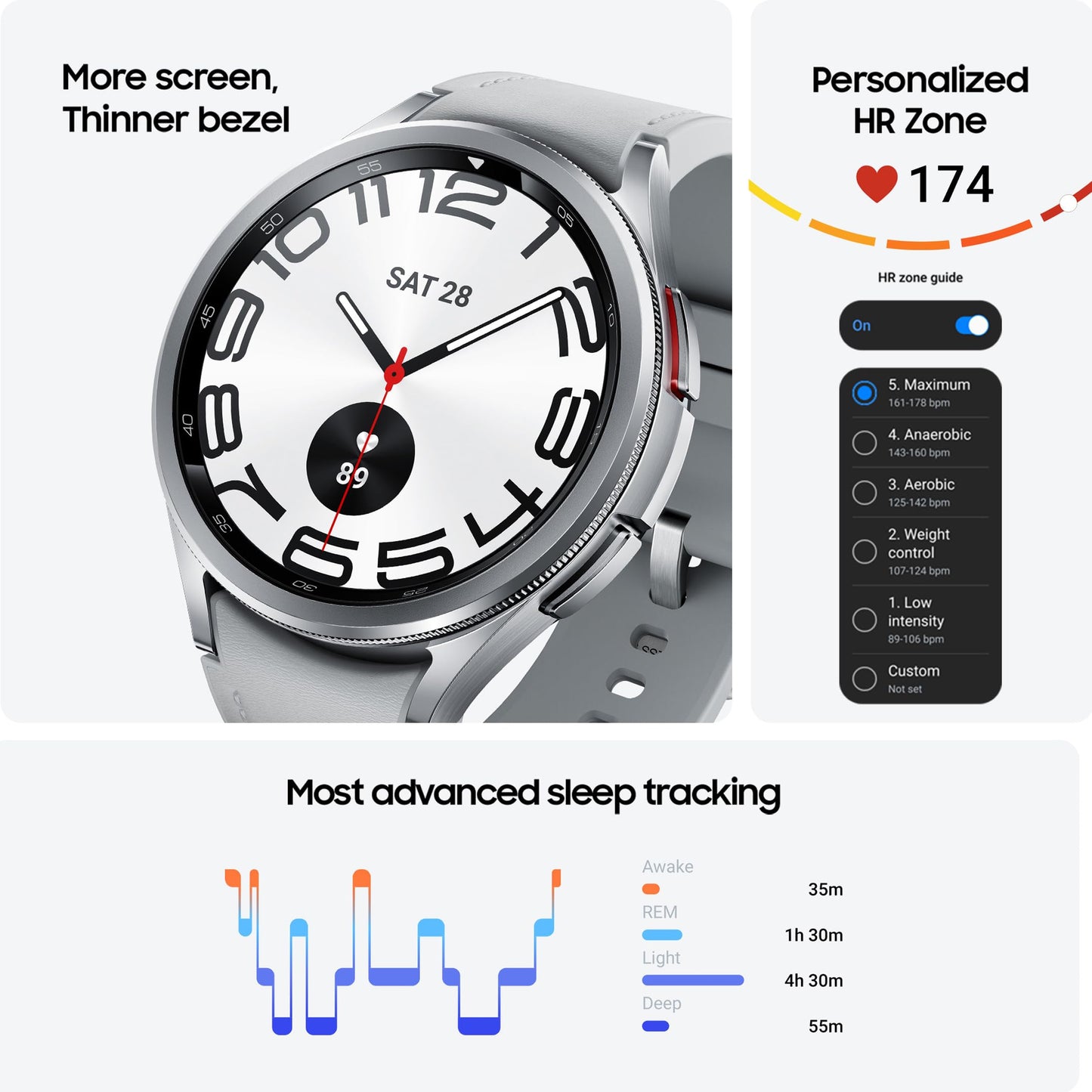 - Samsung Galaxy Watch6 Classic Smart Watch | Fitness Tracker | Bluetooth | 43mm | Black -