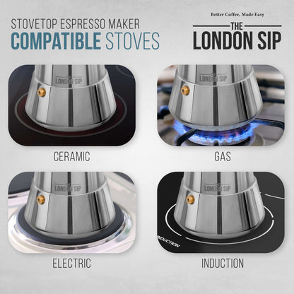 - The London Sip Moka Pot | Stovetop Coffee Maker -