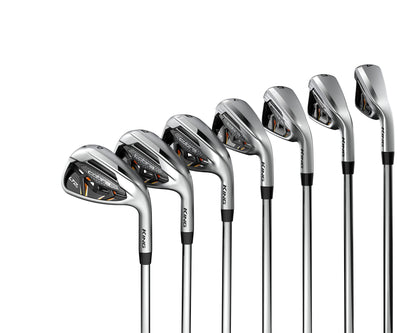 Cobra Golf 2022 LTDX Iron Set Satin Chrome-Gold Fusion (Men's, Right Hand, KBS Tour 90, Stiff Flex, 4-PW)