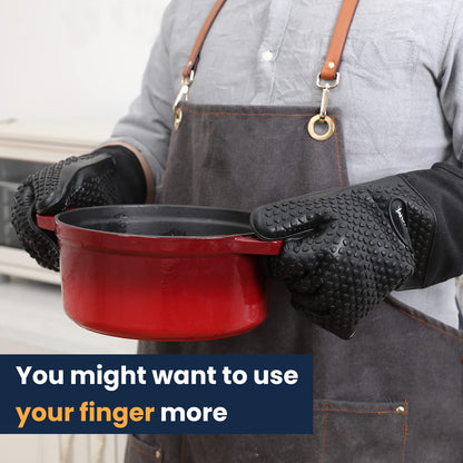 - GEEKHOM Silicone Oven Gloves|  Heat Resistant Silicone Oven Mitts | BBQ Gloves -