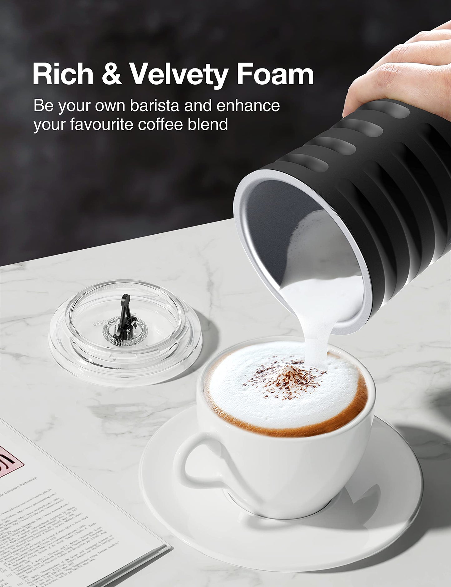 - Milk Frother | Automatic Milk Frother Machine | 4 in 1 Functions -