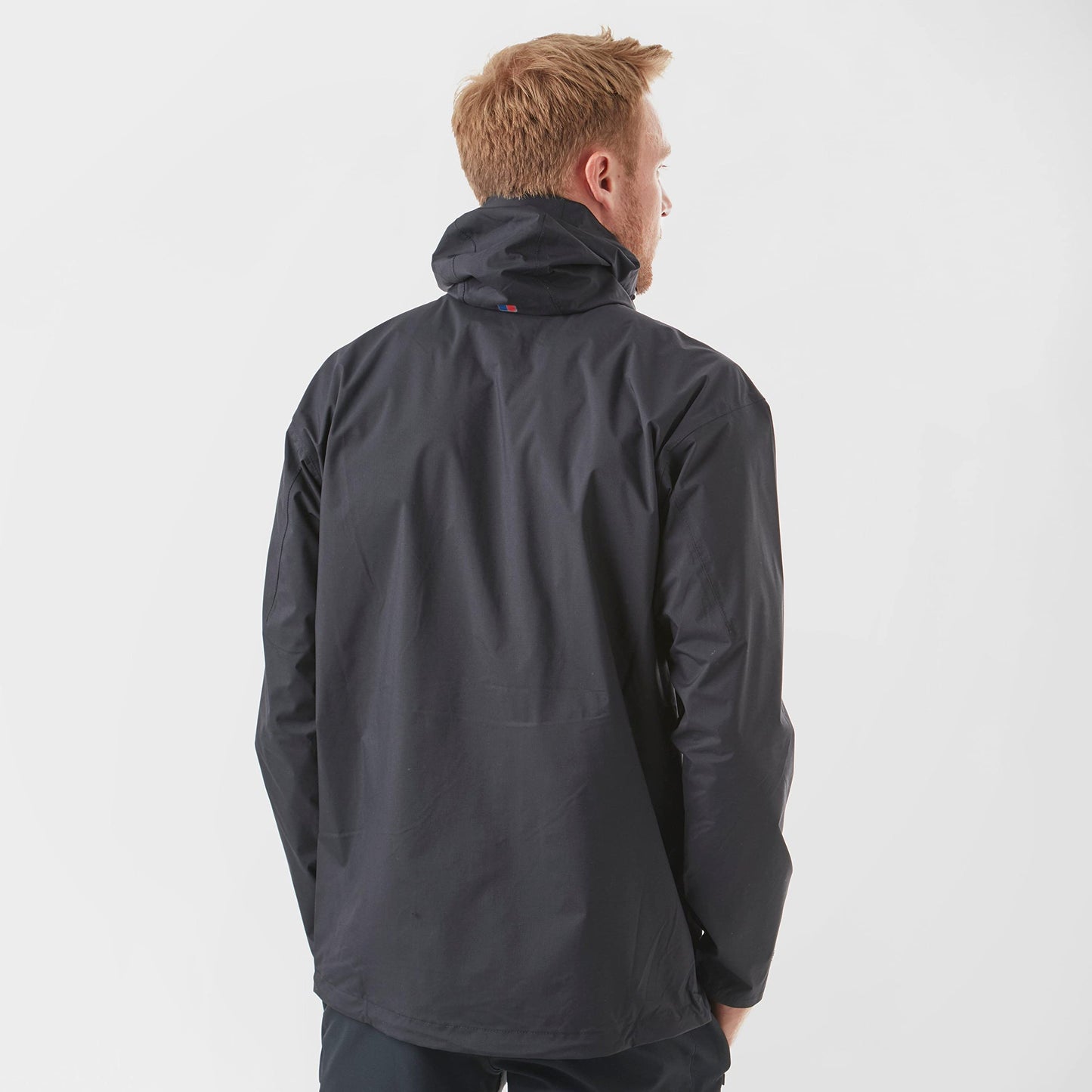 Berghaus Men's Stormcloud Waterproof Jacket with AQ2 Fabric and Fully Adjustable Hood, Packable Rain Jacket, Men's Hiking & Outdoor Recreation Clothing, Black, L