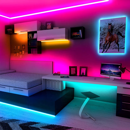- phopollo Led Strip Light | 20m led Light Strips with Remote & App | Music Sync Mode -