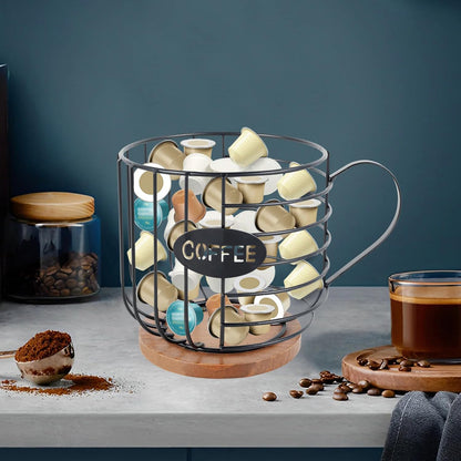 - Hniuyun Coffee Pod Organizer | Counter Coffee Capsule Holder | Coffee Bar Accessories -