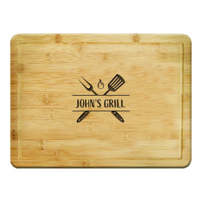 Barbeque Chopping Board - Personalised Name of BBQ Grill Kitchen Cutting Board