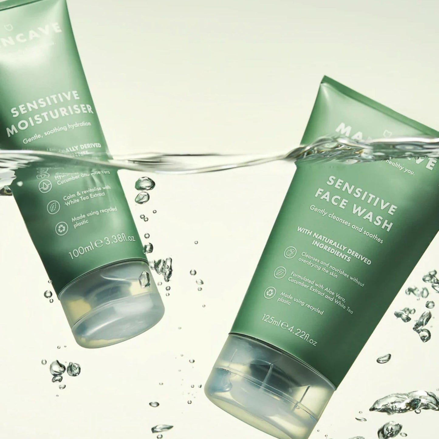 - ManCave Sensitive Face Wash 125ml for Men -