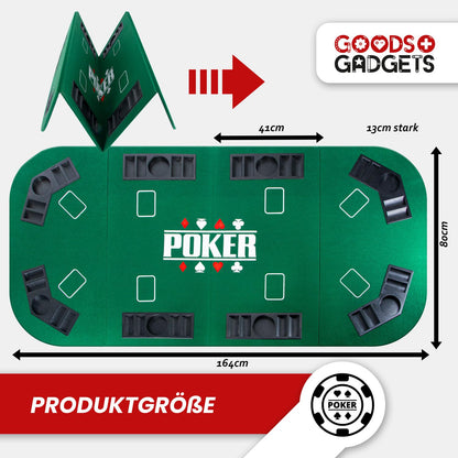 - GOODS+GADGETS XXL Poker Table Rest | 160 x 80 cm Foldable Poker Mat -