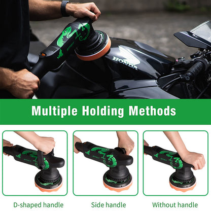 BATOCA Dual Action Car Polisher Buffer Machine 700W Orbital DA Polishing Machine with 6-Inch 150mm Buffing Polish Pads Bonnets for Car Care Polishing Clean