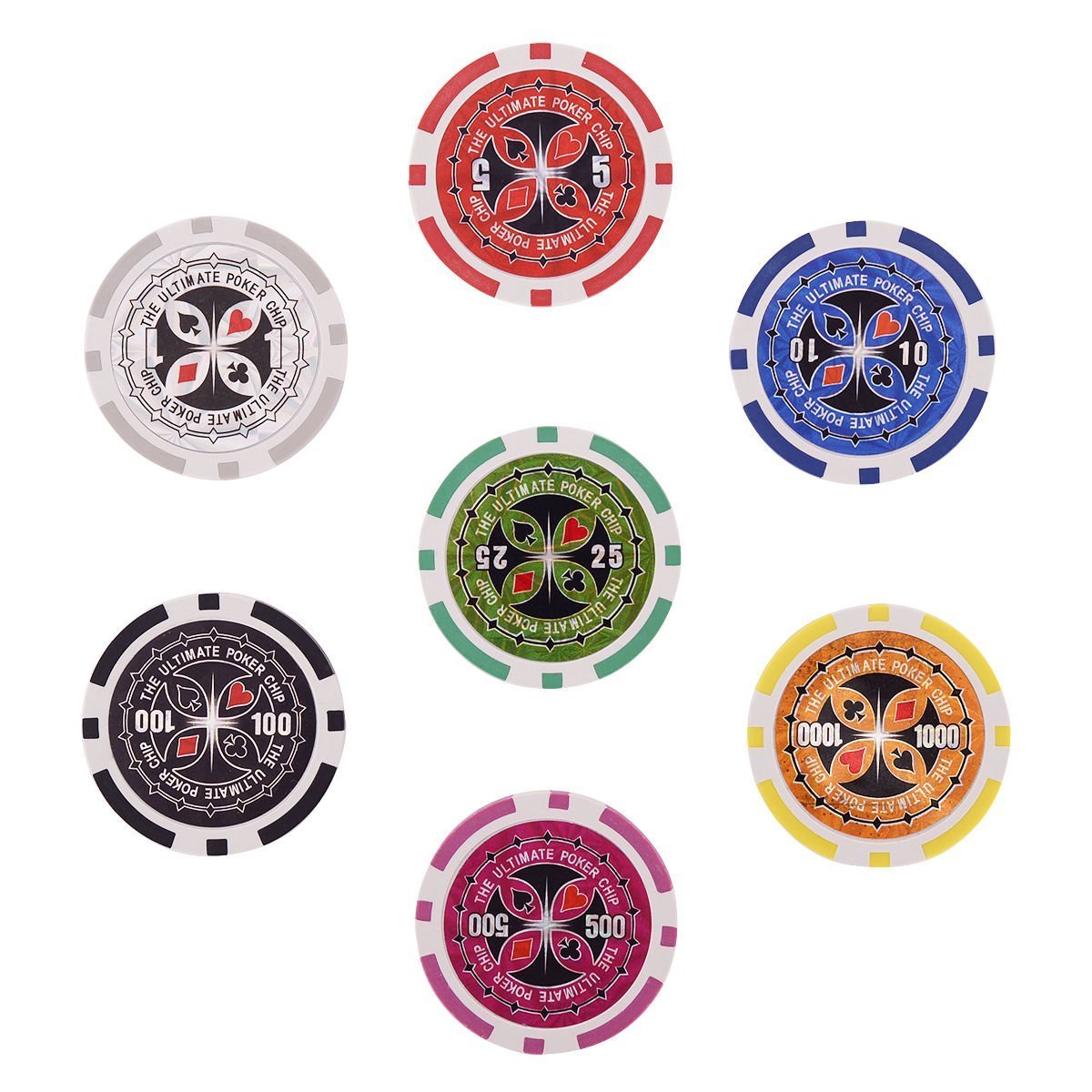 - Display4top 300 Piece Texas Holdem Poker Chips Set | Aluminum Case,2 Decks of Cards, Dealer, Small Blind, Big Blind Buttons and 5 Dice -