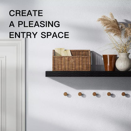 - STOREMIC Floating Shelves | Black Shelves | 60cm | Set of 2 Shelves Easy to Install -