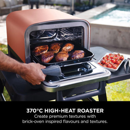 - Ninja Woodfire Electric Outdoor Oven | 8-in-1 Pizza Oven | High-Heat Roaster & BBQ Smoker with Roast Rack -