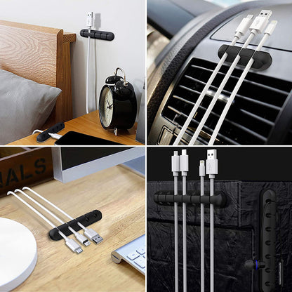 - SOULWIT Cable Holder Clips | 3-Pack | Cable Management Cord Organiser Clips | Black -