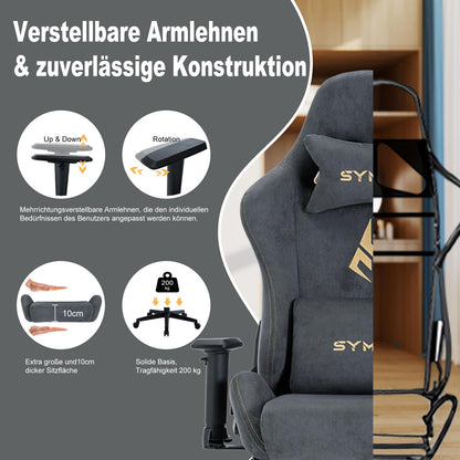 - Symino Gaming Chair | Computer Chair with Footrest | Headrest and Lumbar Support | Ergonomic -